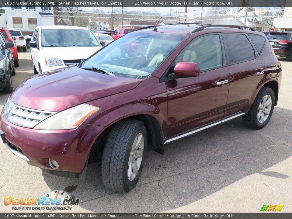2007 Nissan Murano SL AWD Sunset Red Pearl Metallic / Charcoal Photo #10