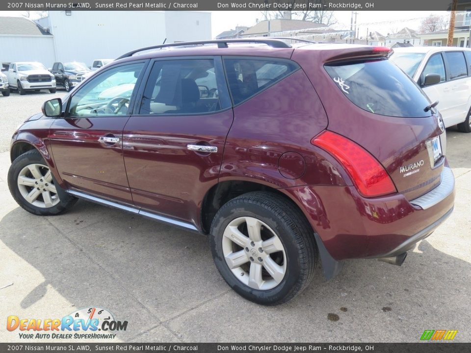 2007 Nissan Murano SL AWD Sunset Red Pearl Metallic / Charcoal Photo #11