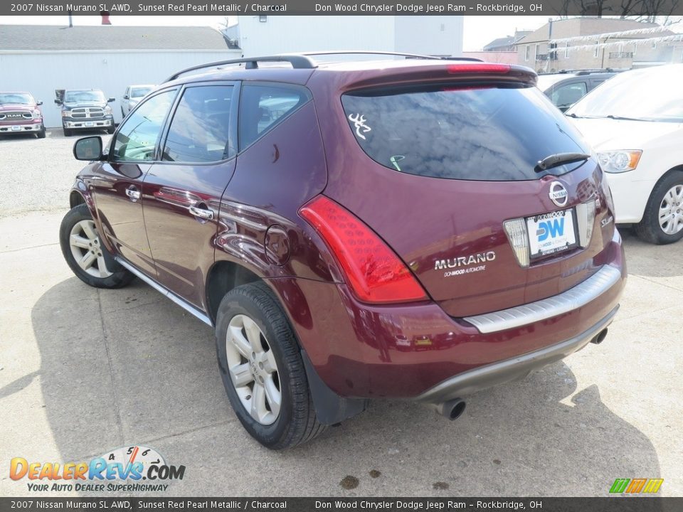 2007 Nissan Murano SL AWD Sunset Red Pearl Metallic / Charcoal Photo #12