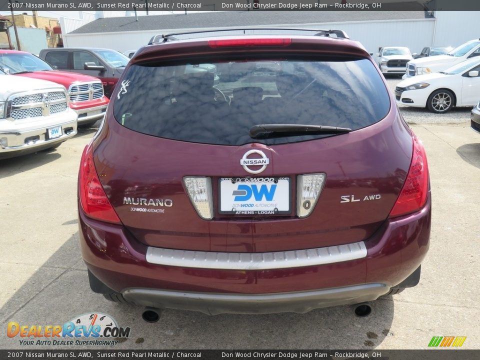 2007 Nissan Murano SL AWD Sunset Red Pearl Metallic / Charcoal Photo #13
