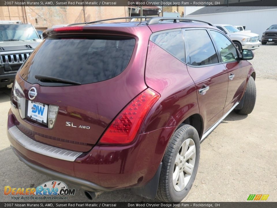 2007 Nissan Murano SL AWD Sunset Red Pearl Metallic / Charcoal Photo #14