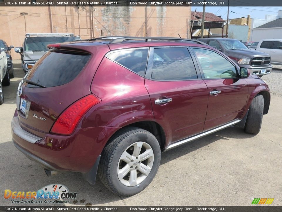 2007 Nissan Murano SL AWD Sunset Red Pearl Metallic / Charcoal Photo #15