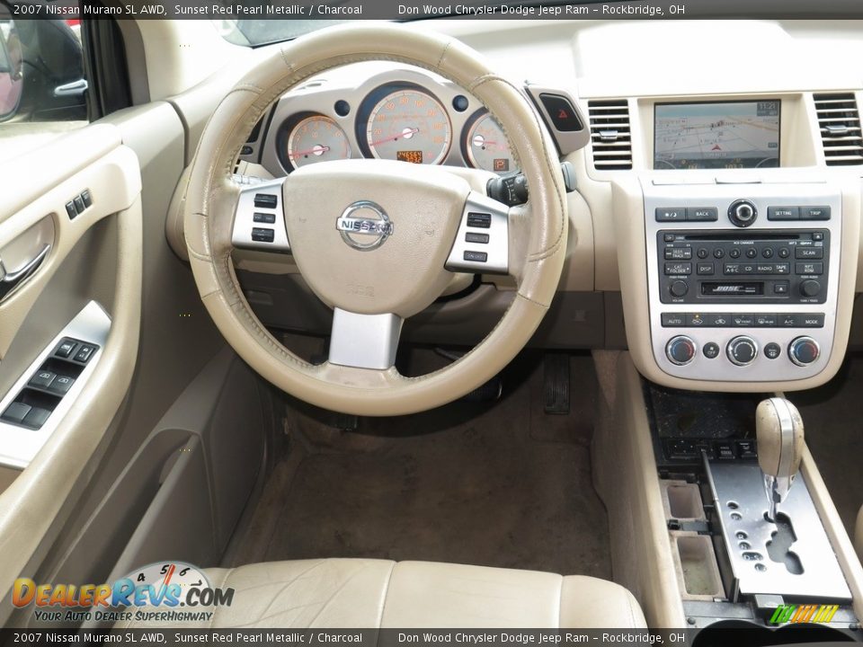 2007 Nissan Murano SL AWD Sunset Red Pearl Metallic / Charcoal Photo #16