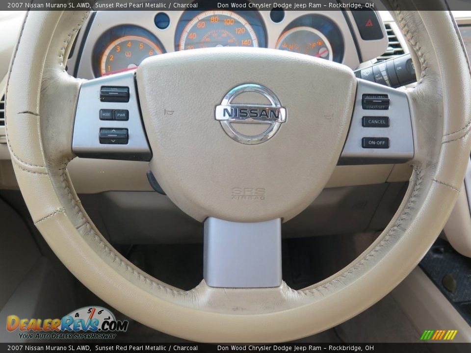 2007 Nissan Murano SL AWD Sunset Red Pearl Metallic / Charcoal Photo #17