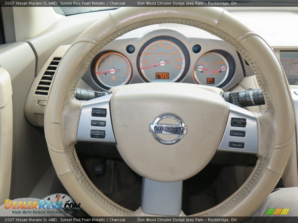 2007 Nissan Murano SL AWD Sunset Red Pearl Metallic / Charcoal Photo #19