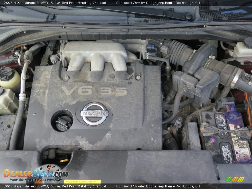 2007 Nissan Murano SL AWD Sunset Red Pearl Metallic / Charcoal Photo #35