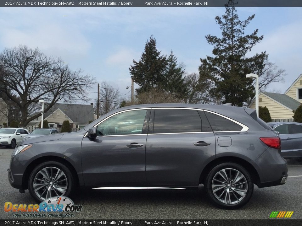 2017 Acura MDX Technology SH-AWD Modern Steel Metallic / Ebony Photo #6
