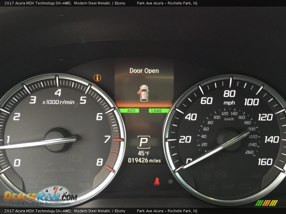 2017 Acura MDX Technology SH-AWD Modern Steel Metallic / Ebony Photo #21