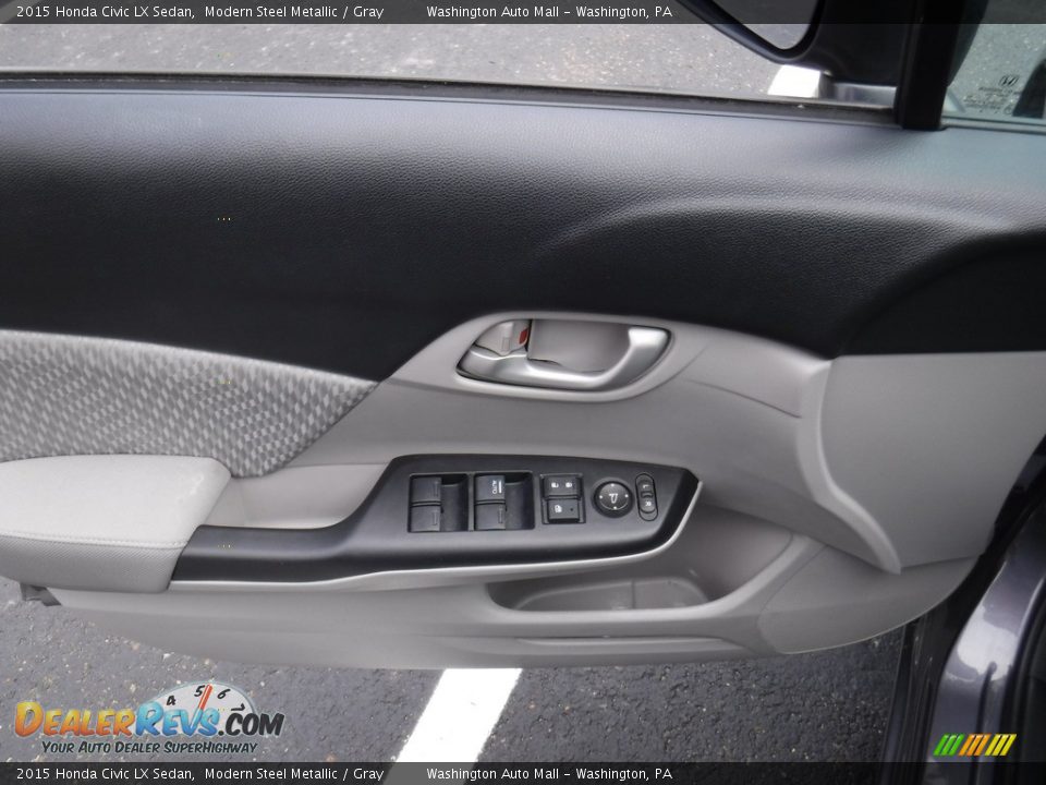 2015 Honda Civic LX Sedan Modern Steel Metallic / Gray Photo #12