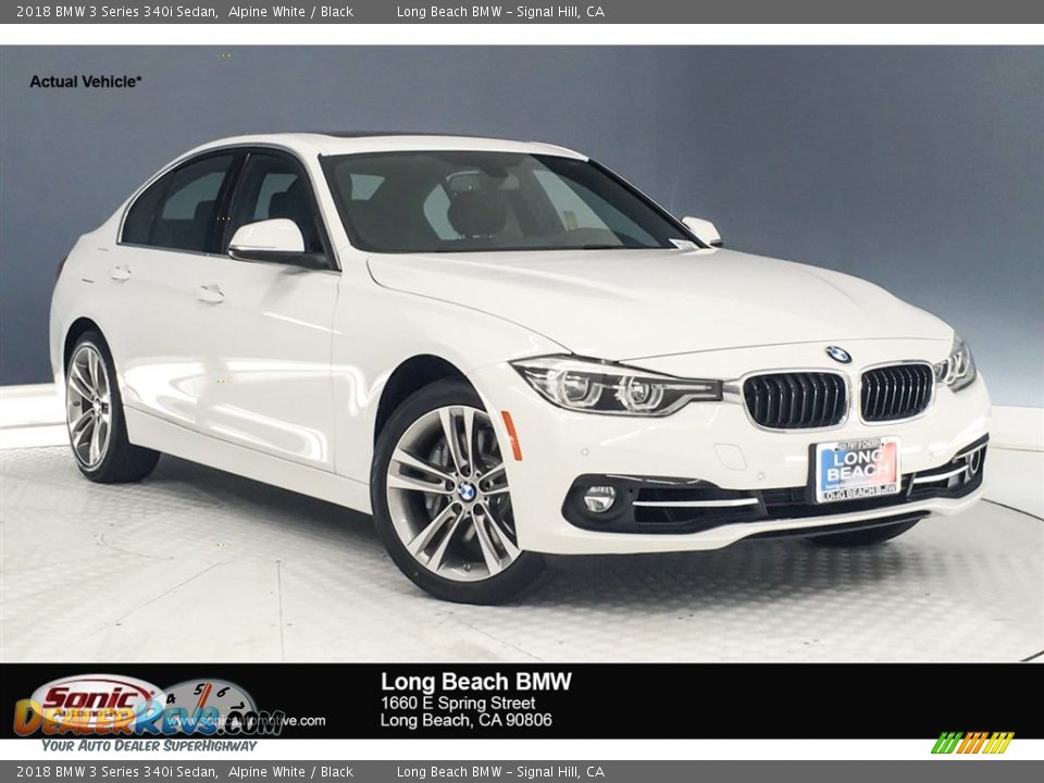 2018 BMW 3 Series 340i Sedan Alpine White / Black Photo #1
