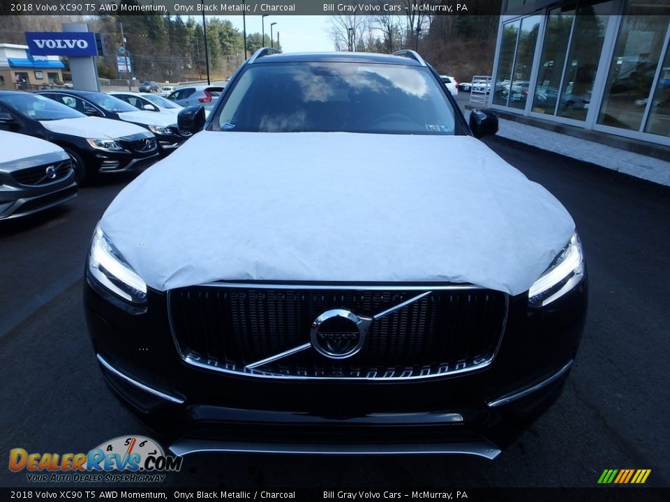 2018 Volvo XC90 T5 AWD Momentum Onyx Black Metallic / Charcoal Photo #6