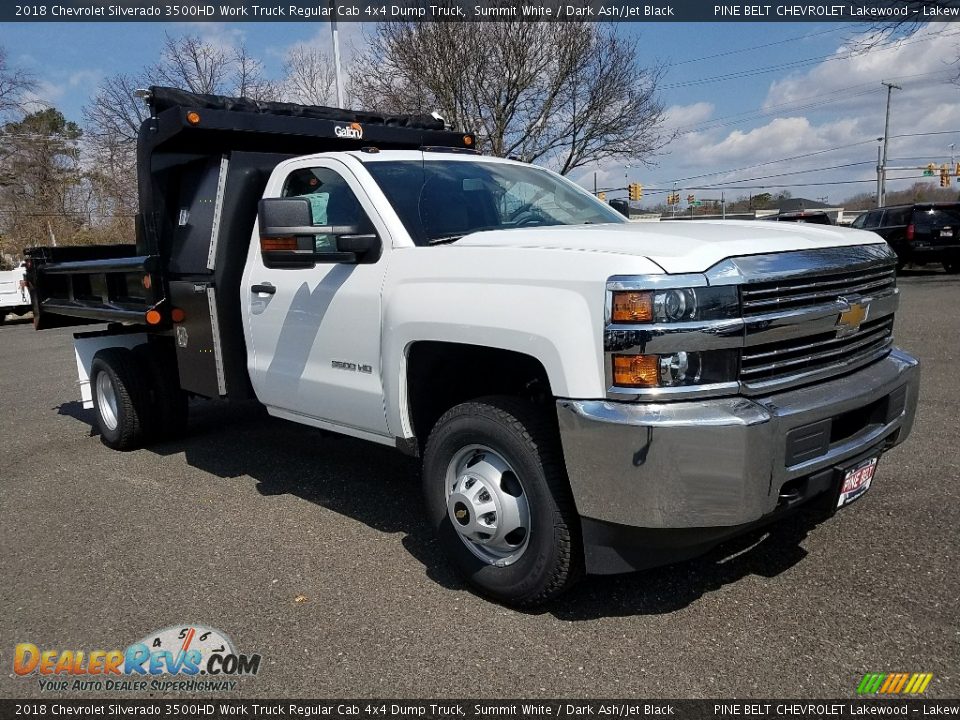 2018 Chevrolet Silverado 3500HD Work Truck Regular Cab 4x4 Dump Truck Summit White / Dark Ash/Jet Black Photo #1