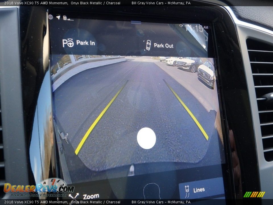 2018 Volvo XC90 T5 AWD Momentum Onyx Black Metallic / Charcoal Photo #15