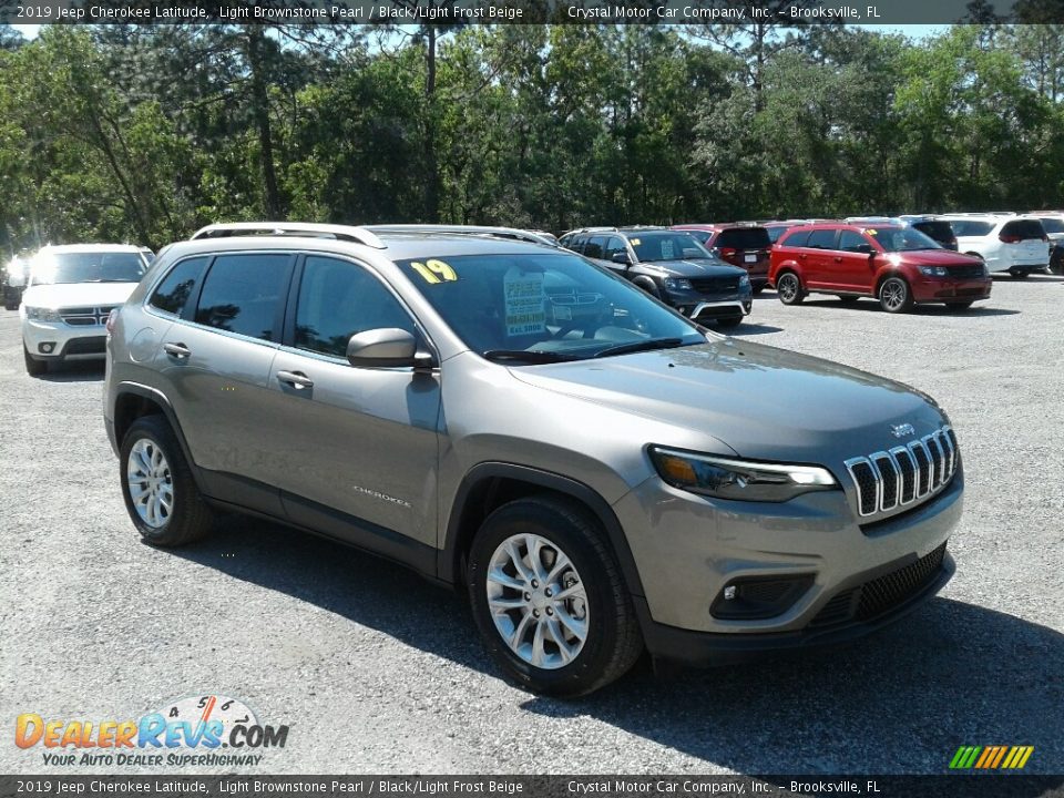 2019 Jeep Cherokee Latitude Light Brownstone Pearl / Black/Light Frost Beige Photo #7