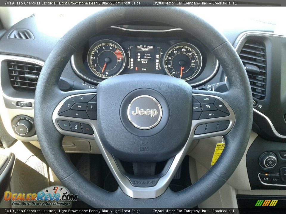 2019 Jeep Cherokee Latitude Light Brownstone Pearl / Black/Light Frost Beige Photo #14