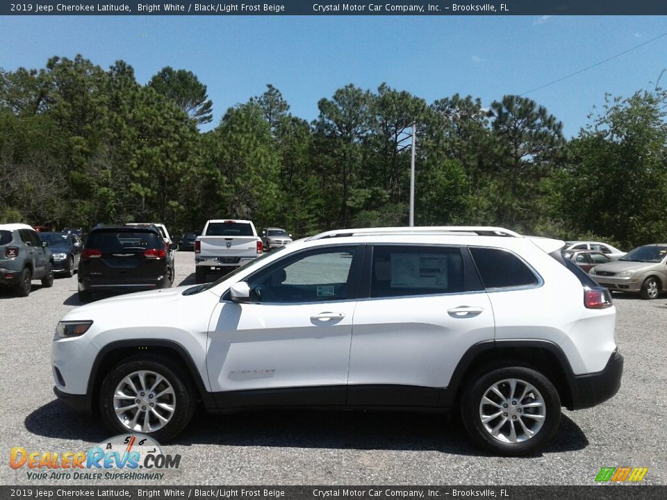 2019 Jeep Cherokee Latitude Bright White / Black/Light Frost Beige Photo #2