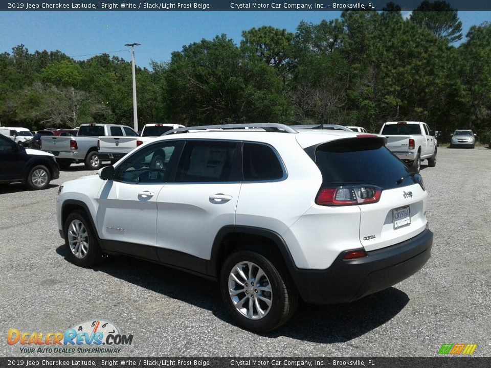 2019 Jeep Cherokee Latitude Bright White / Black/Light Frost Beige Photo #3