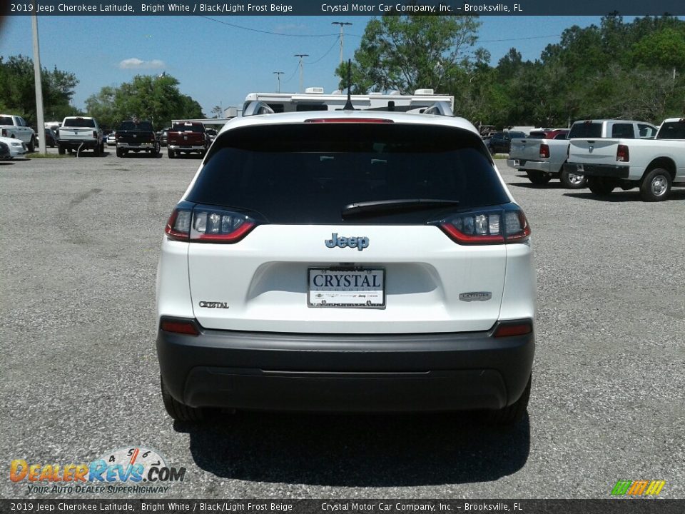 2019 Jeep Cherokee Latitude Bright White / Black/Light Frost Beige Photo #4