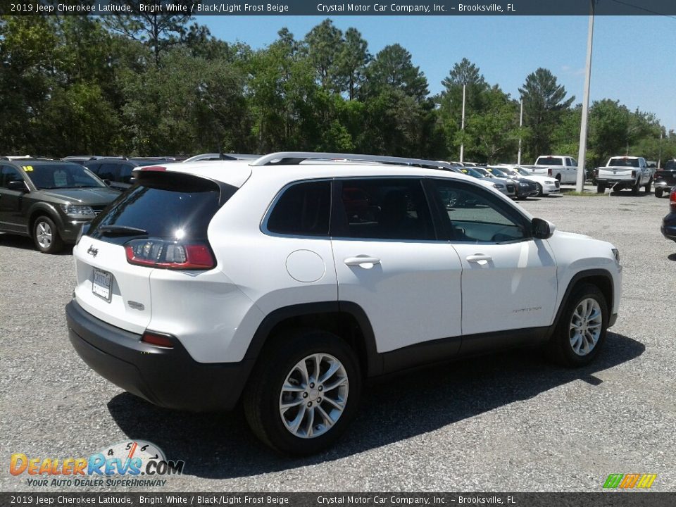 2019 Jeep Cherokee Latitude Bright White / Black/Light Frost Beige Photo #5
