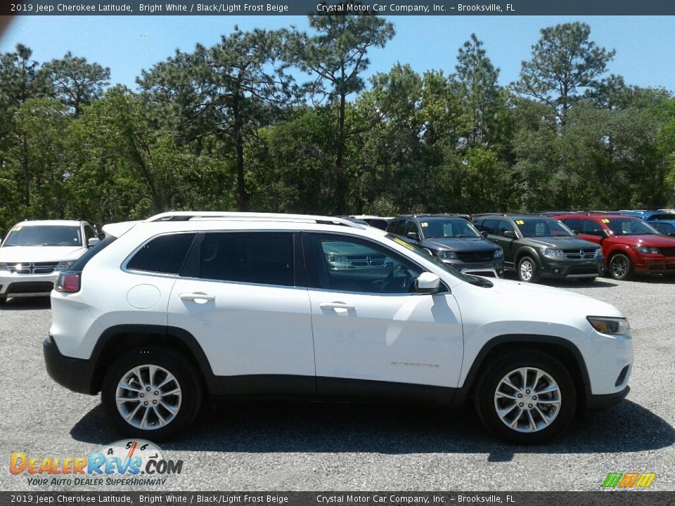 2019 Jeep Cherokee Latitude Bright White / Black/Light Frost Beige Photo #6