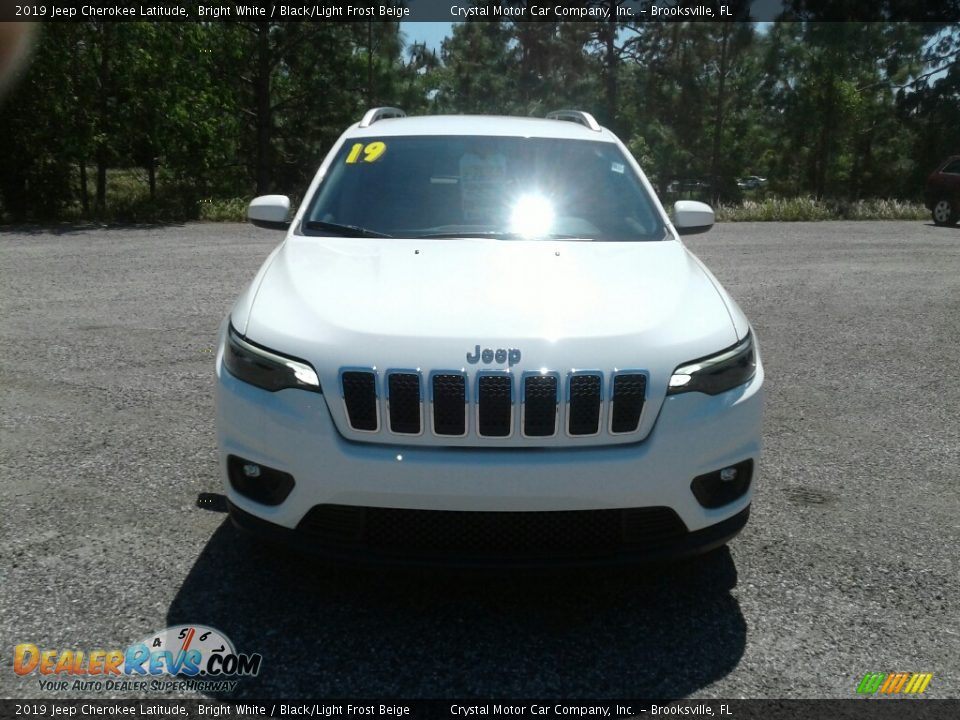 2019 Jeep Cherokee Latitude Bright White / Black/Light Frost Beige Photo #8