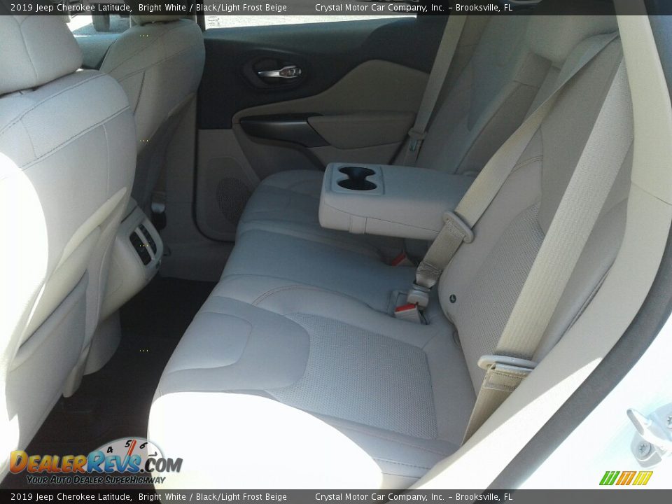 2019 Jeep Cherokee Latitude Bright White / Black/Light Frost Beige Photo #10