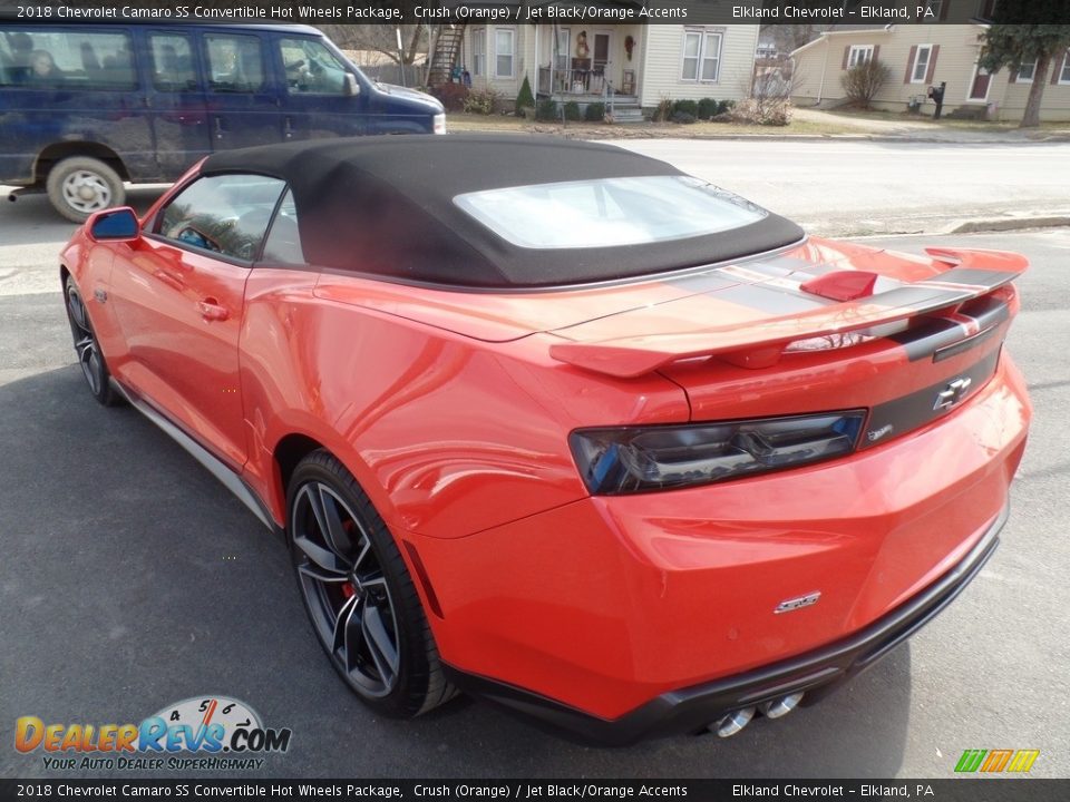 2018 Chevrolet Camaro SS Convertible Hot Wheels Package Crush (Orange) / Jet Black/Orange Accents Photo #18