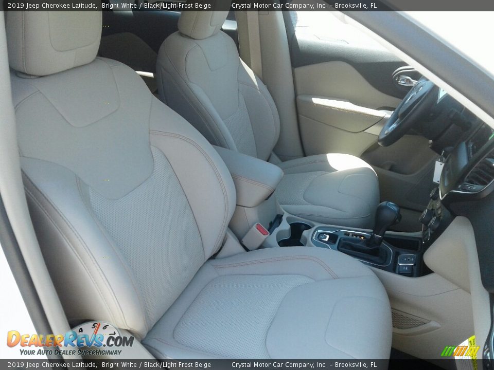 2019 Jeep Cherokee Latitude Bright White / Black/Light Frost Beige Photo #12