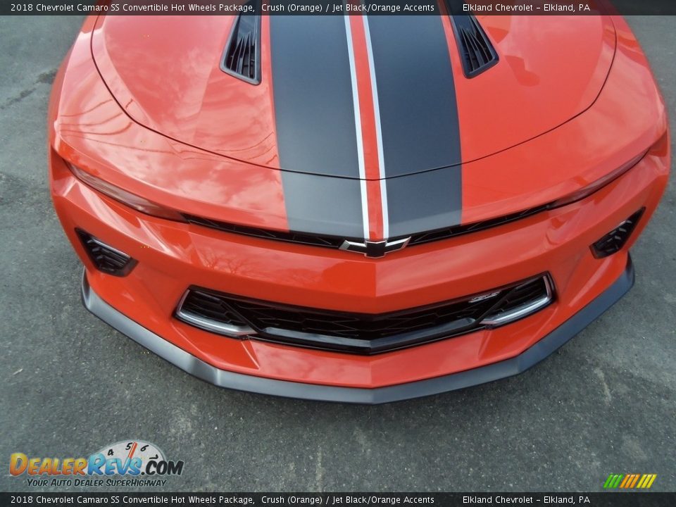 2018 Chevrolet Camaro SS Convertible Hot Wheels Package Crush (Orange) / Jet Black/Orange Accents Photo #25