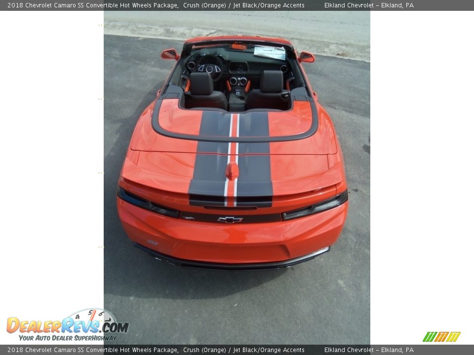 2018 Chevrolet Camaro SS Convertible Hot Wheels Package Crush (Orange) / Jet Black/Orange Accents Photo #27