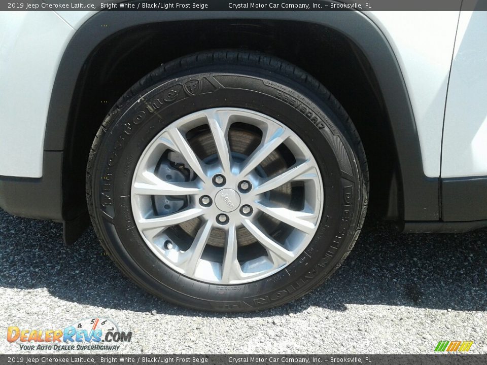 2019 Jeep Cherokee Latitude Bright White / Black/Light Frost Beige Photo #20