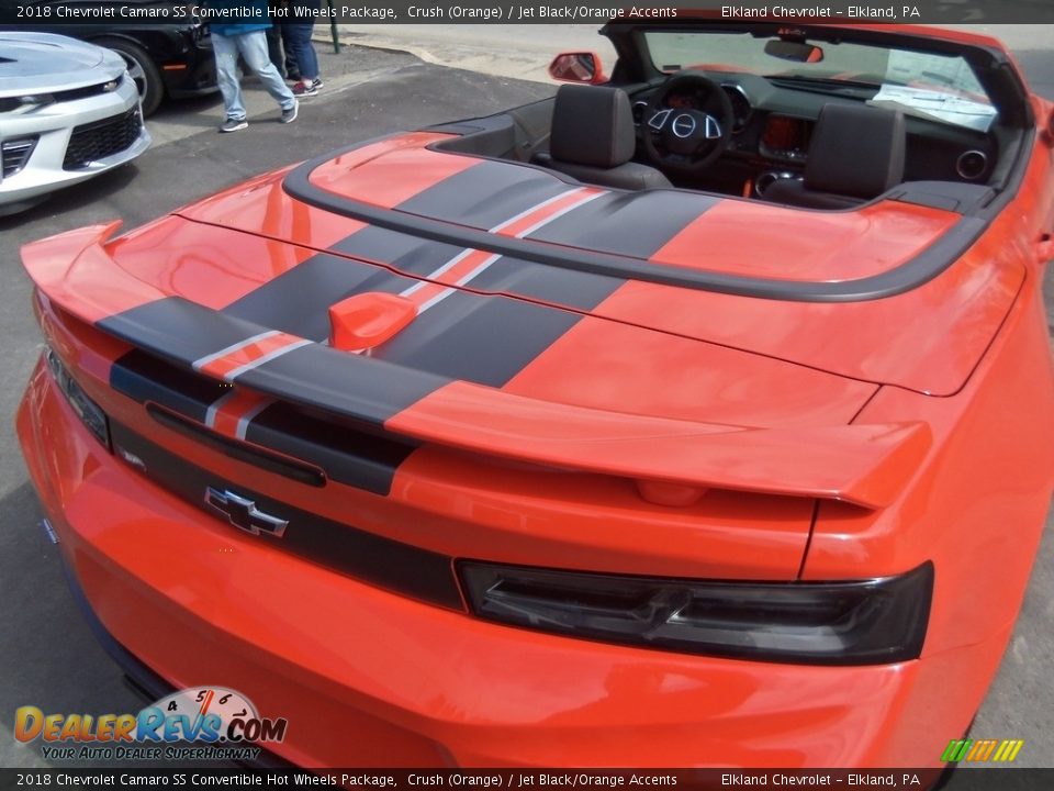 2018 Chevrolet Camaro SS Convertible Hot Wheels Package Crush (Orange) / Jet Black/Orange Accents Photo #33
