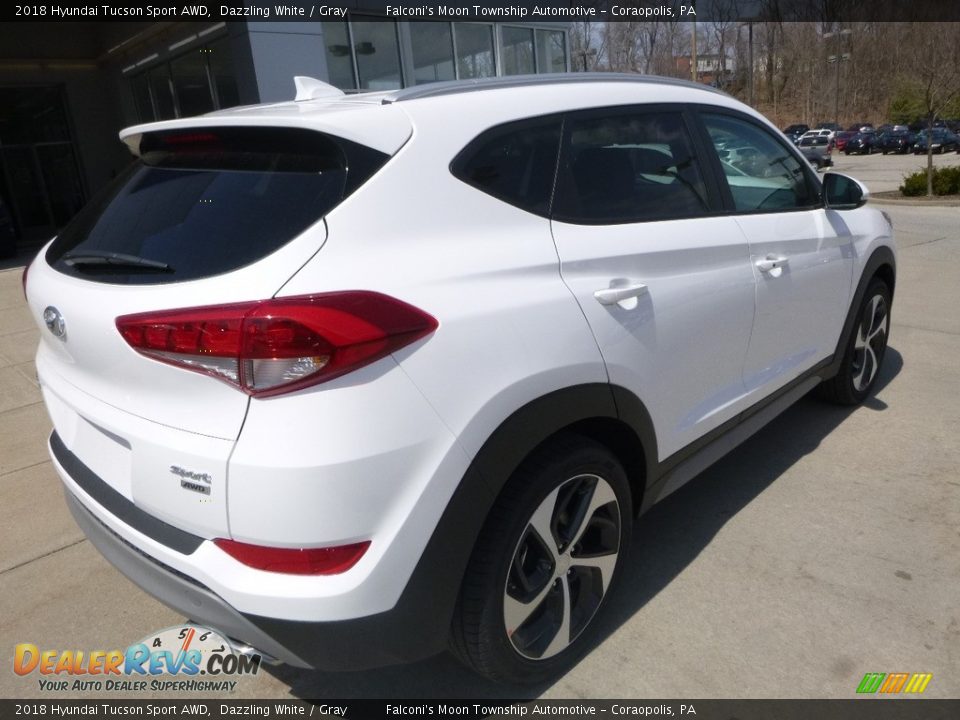 2018 Hyundai Tucson Sport AWD Dazzling White / Gray Photo #2