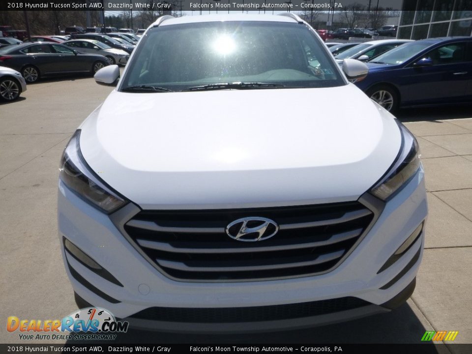 2018 Hyundai Tucson Sport AWD Dazzling White / Gray Photo #4