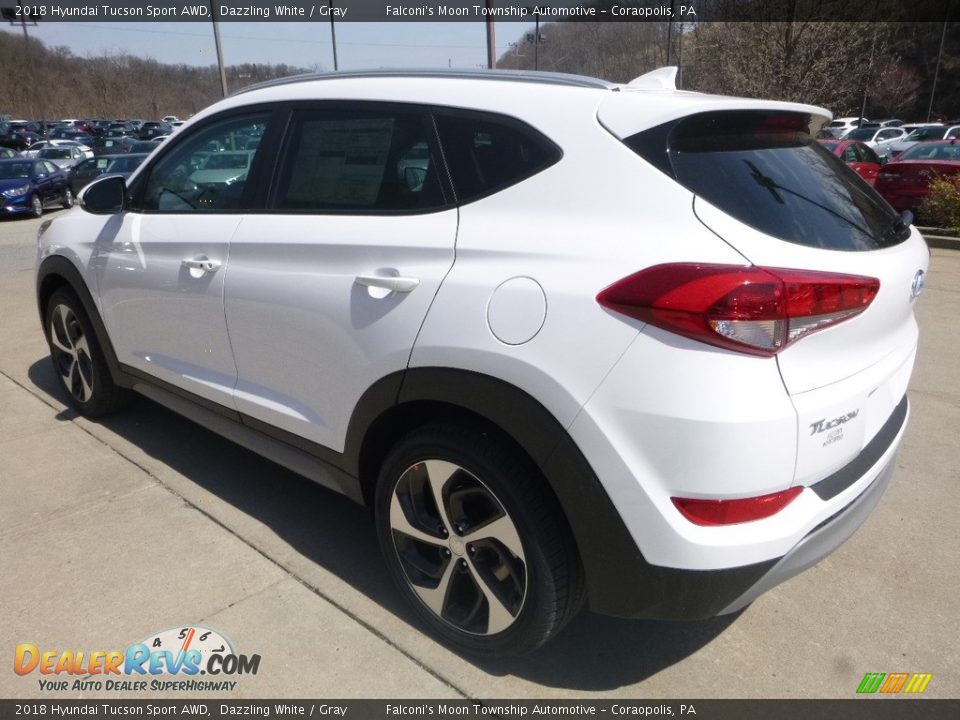 2018 Hyundai Tucson Sport AWD Dazzling White / Gray Photo #6