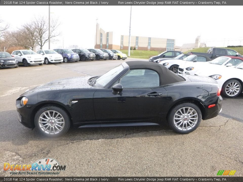 2018 Fiat 124 Spider Classica Roadster Nero Cinema Jet Black / Ivory Photo #2