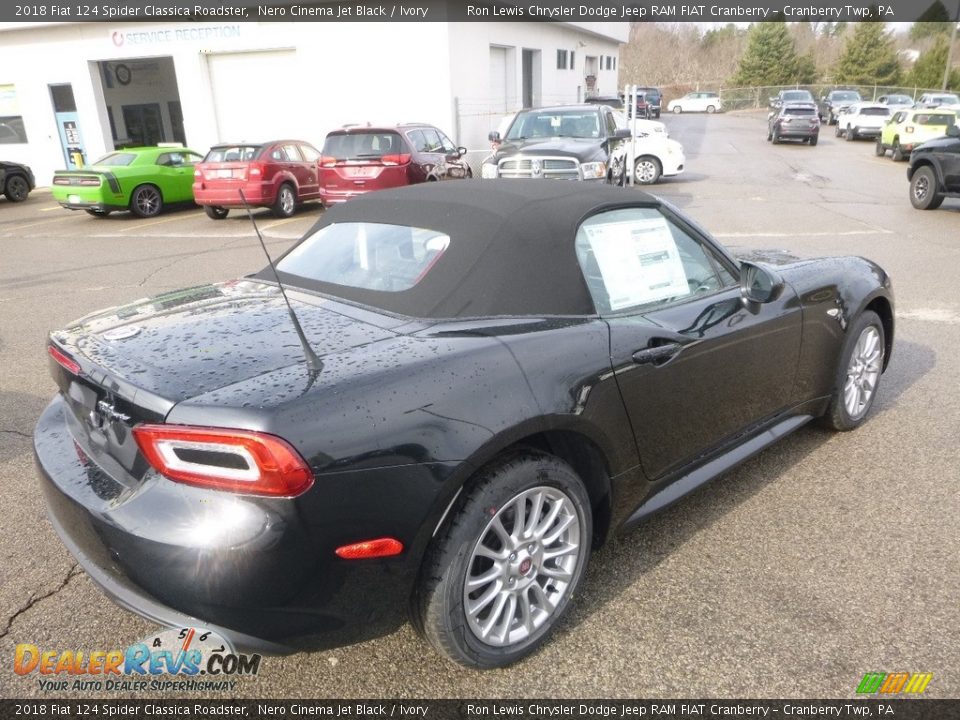 2018 Fiat 124 Spider Classica Roadster Nero Cinema Jet Black / Ivory Photo #5