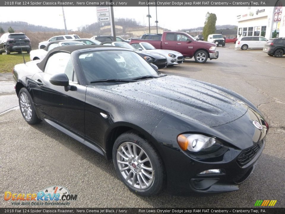 2018 Fiat 124 Spider Classica Roadster Nero Cinema Jet Black / Ivory Photo #7