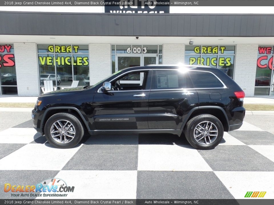 2018 Jeep Grand Cherokee Limited 4x4 Diamond Black Crystal Pearl / Black Photo #1
