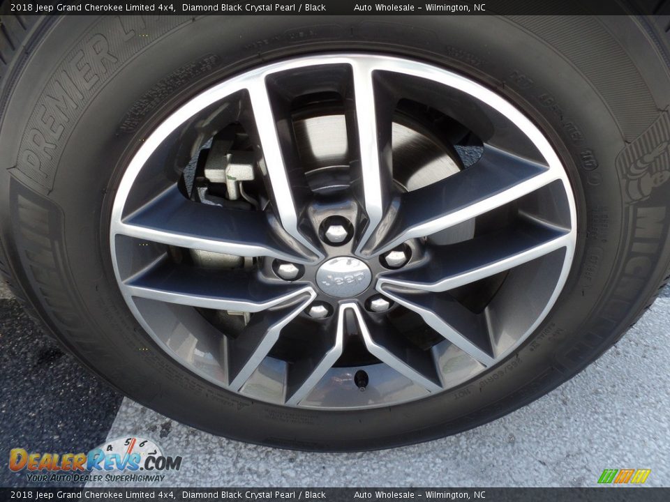 2018 Jeep Grand Cherokee Limited 4x4 Diamond Black Crystal Pearl / Black Photo #7