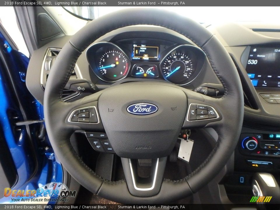 2018 Ford Escape SEL 4WD Lightning Blue / Charcoal Black Photo #15