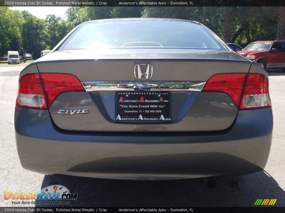 2009 Honda Civic EX Sedan Polished Metal Metallic / Gray Photo #4