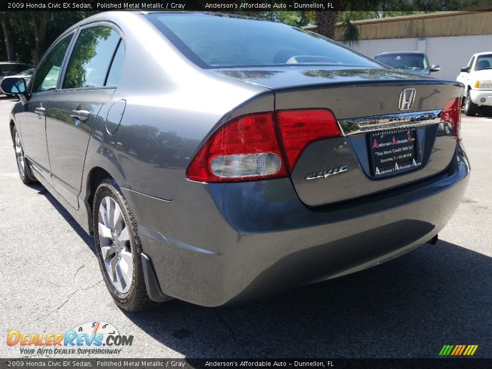 2009 Honda Civic EX Sedan Polished Metal Metallic / Gray Photo #5