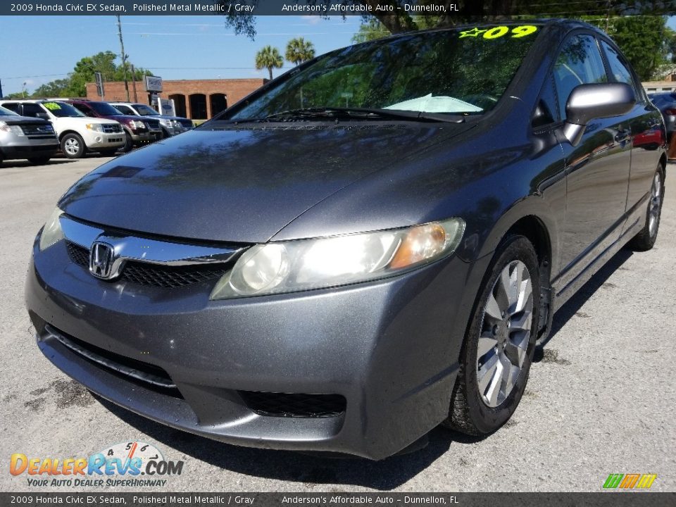 2009 Honda Civic EX Sedan Polished Metal Metallic / Gray Photo #7