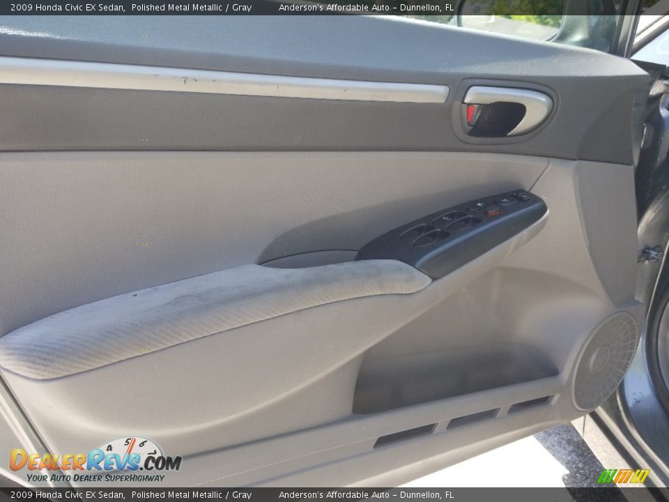 2009 Honda Civic EX Sedan Polished Metal Metallic / Gray Photo #9