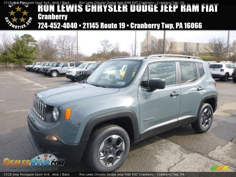 2018 Jeep Renegade Sport 4x4 Anvil / Black Photo #1