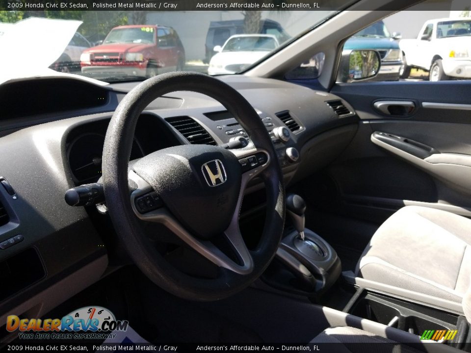2009 Honda Civic EX Sedan Polished Metal Metallic / Gray Photo #11