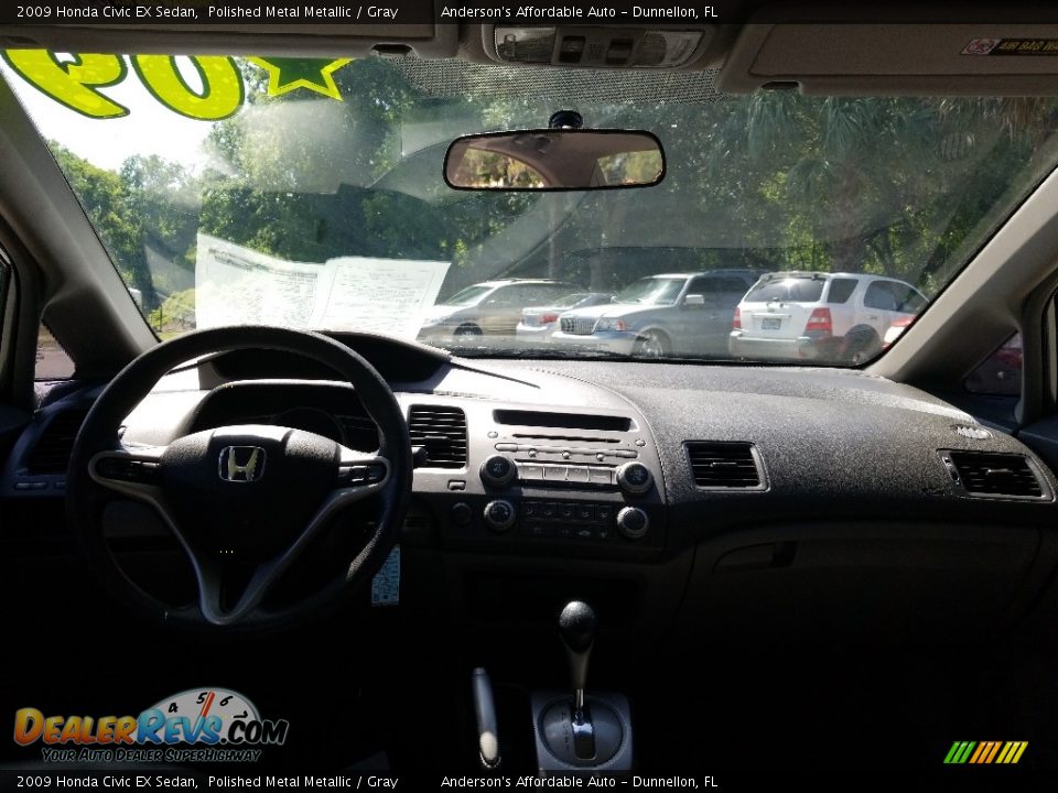 2009 Honda Civic EX Sedan Polished Metal Metallic / Gray Photo #12