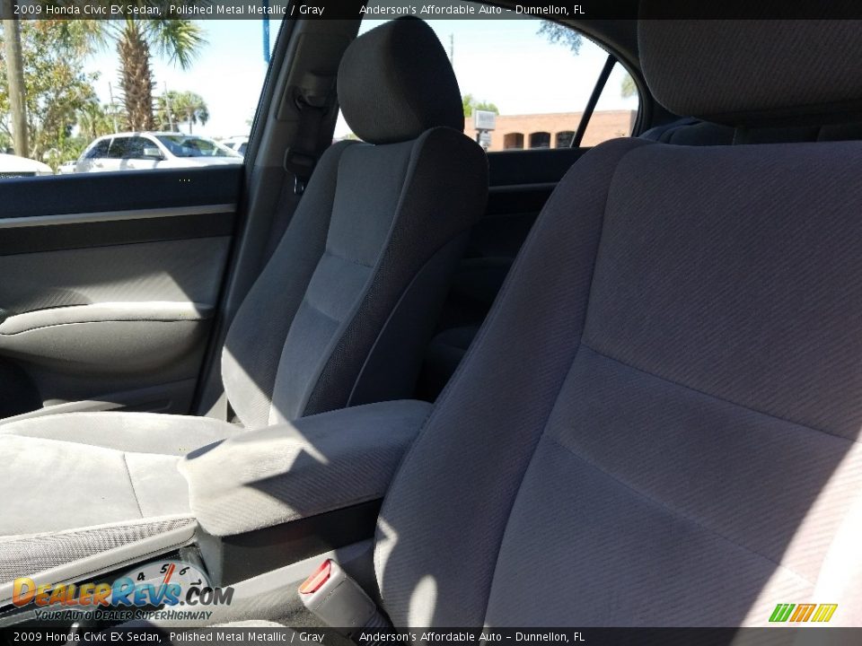 2009 Honda Civic EX Sedan Polished Metal Metallic / Gray Photo #13