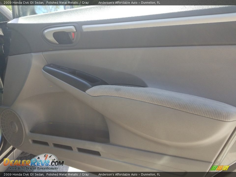 2009 Honda Civic EX Sedan Polished Metal Metallic / Gray Photo #17